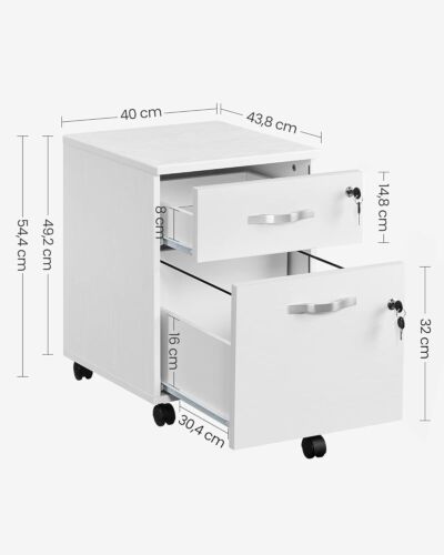 2-Drawer Vertical Filing Cabinet with Lock and Locks Lockable File Cabinet - Picture 13 of 36