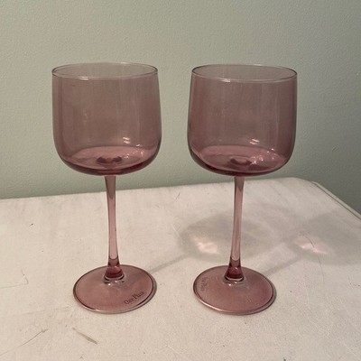 Our Place Tinted Wine Glasses Solid Set Of 2 - 12 fl oz $50 Retail Sold Out NIB
