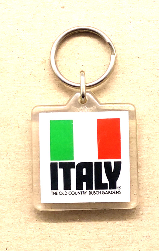 Vintage Italy The Old Country Busch Gardens Williamsburg Virginia Keychain