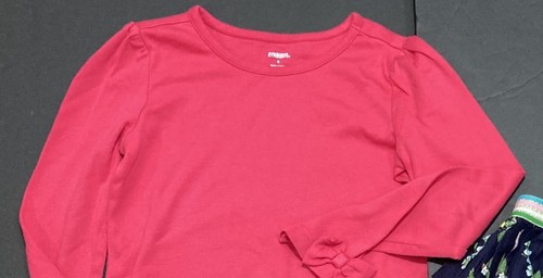 Girls Gymboree & Gap Outfit Size 6 - Dark Pink Top w/Navy Floral Skirt EUC - Picture 3 of 7