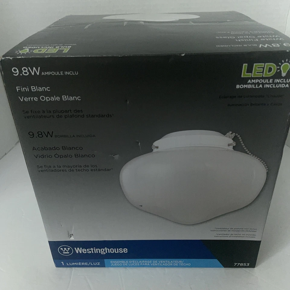 LED Schoolhouse Ceiling Fan Light Kit, Damp Location - WESTINGHOUSE-7785300 - Image 2 of 4