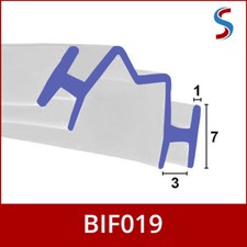 Channel Shower Screen Seal Strip | Bi-Fold Folding Soft Rubber | T Shape | 1M