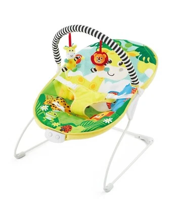 LADIDA Safari Baby Bouncer with Animal Toy Arch Vibration Soothing Music 695