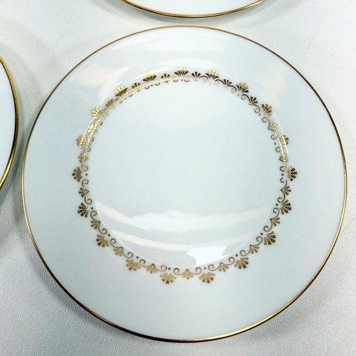 OXFORD Lenox China MILBURNE 8” Salad Plate Lot of 2 Gold Fan Scroll - Picture 2 of 5
