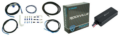 Rockville ATV220 2 Channel UTV/Motorcycle Bluetooth Amplifier IP65+Amp Wire Kit