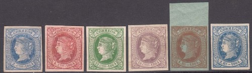 Spain 1864 Mi#55-60 Edifil#63-68 mint hinged, 1R never hinged