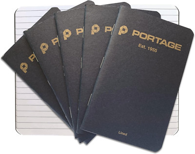 Small Lined Notebook- Notepad for Field Notes, Black Lined Small Sketch