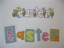 Easter Page Die Cut Scrapbook Toppers
