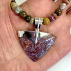 HSN Jay King Sterling Silver Landscape Jasper Pendant 18" Bead Necklace — photo 5