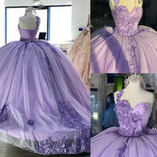 Lilac Quinceanera Dresses Ball Gown One Shoulder Birthday Party Prom Sweet 16