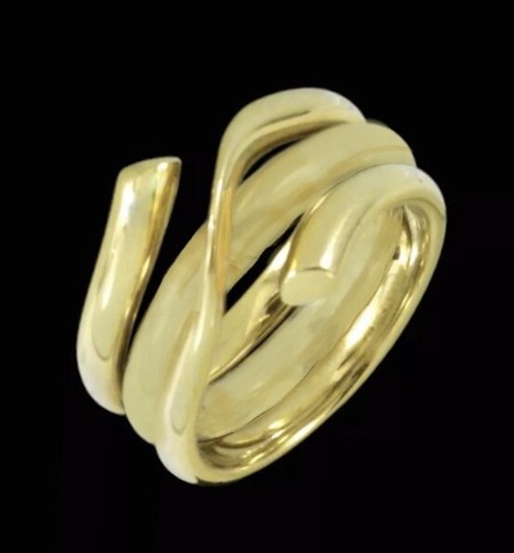 NUEVO EN CAJA🎁GEORG JENSEN ORO AMARILLO 18k 3,8 mm ANILLO/banda mágica👰🏻N/53. PVP 5,6 g 875 GBP - Imagen 8 de 9