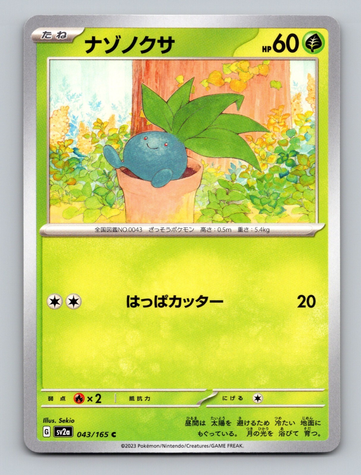 Oddish 043/165 Common NM Japanese Pokemon 151 Card sv2a US Seller