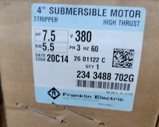 Franklin Electric  *New old stock* High Thrust Motor 4" 7.5 HP  380V 3 PH