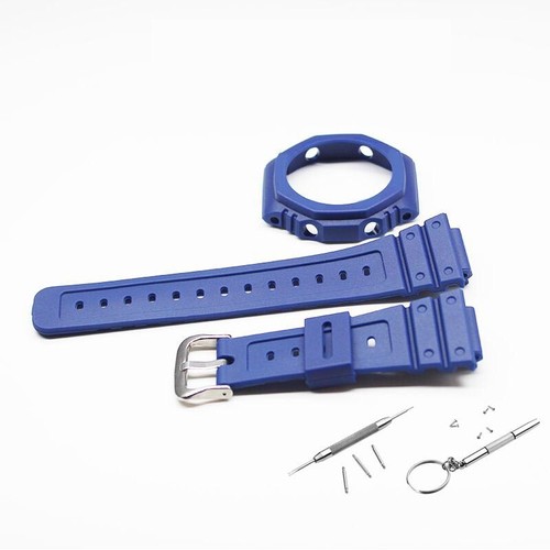 Bezel Mod For Casio GA-2100/2110 Watch Band Strap+Case Silicone Rubber Kit - Picture 27 of 27