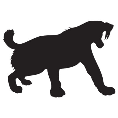 Sabretooth Tiger - Vinyl Decal Sticker - Multiple Color & Sizes - ebn591