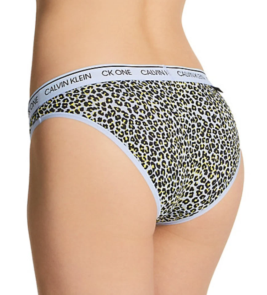 Braguita de bikini de algodón Calvin Klein CK One estampado de guepardo río L77508 para mujer talla S Foto 2 de 3