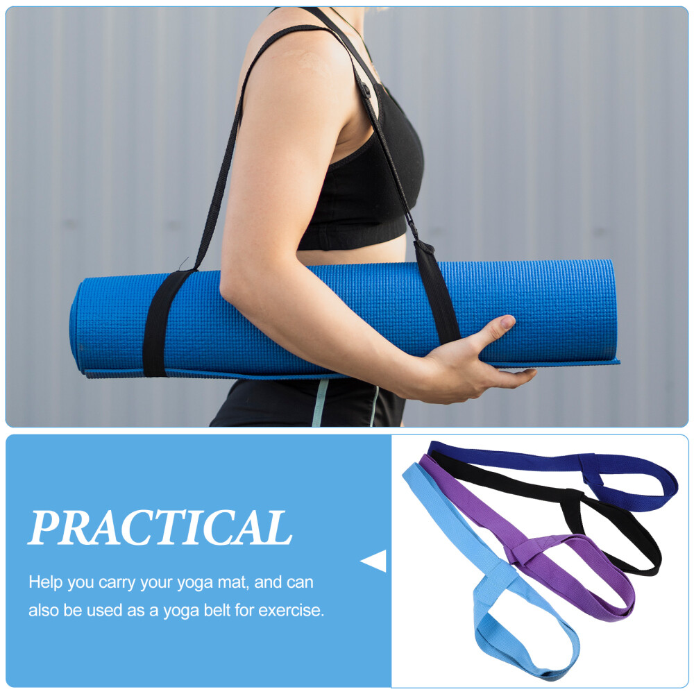 B Mat Yoga 2PCS Yoga Mat Straps For Carrying, Black And Purple
