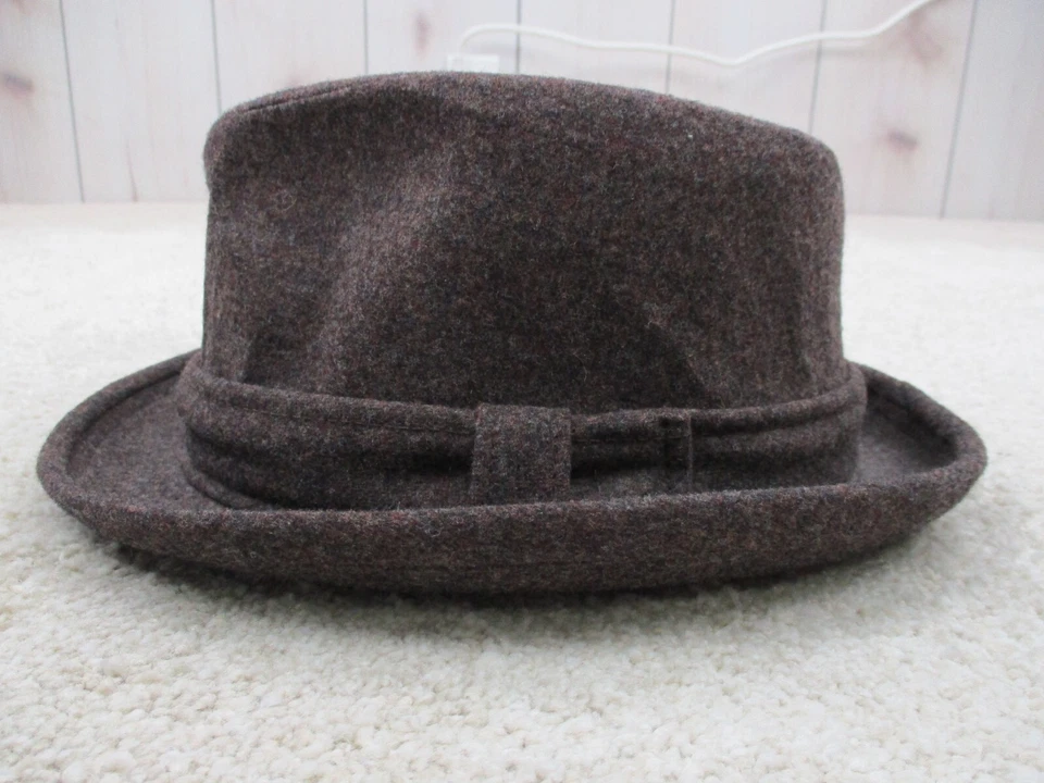 VINTAGE Pendleton Hat Cap Men 7 3/8 Brown Virgin Wool Fedora Derby - Image 4 of 4