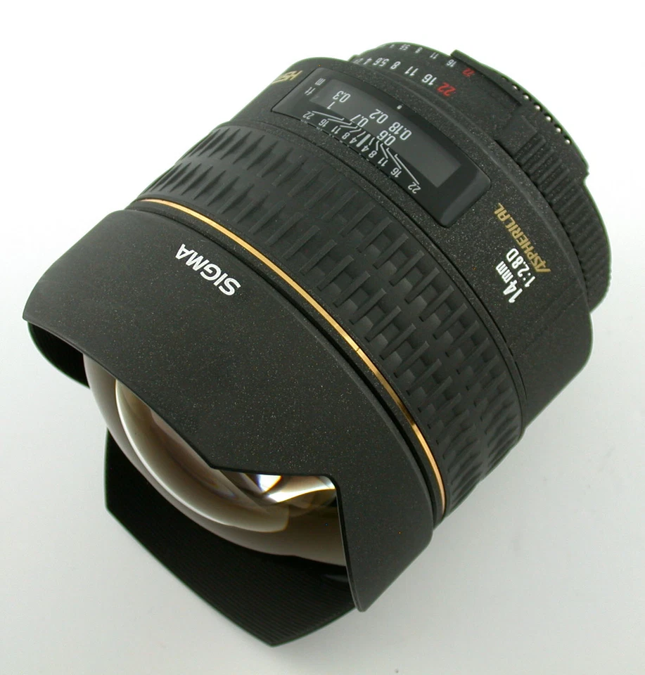 SIGMA Nikon HSM Aspherical AF-D 2,8/14 14 14mm F2,8 analog + digital FX top - Bild 4 von 4