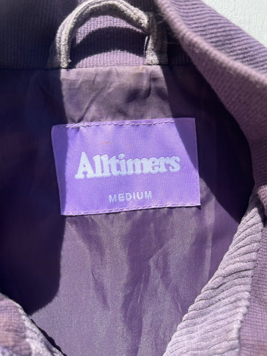 ブルゾン ALLTIMERS 19ss Jeremih cord jacket Men's Alltimers Jacket Purple Jeremih M Cord Retro Full Zip Bomber