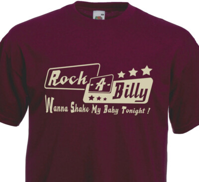 T-shirt Rock'n'Roll Motorcycles - Motif Café Racer, Coton, Manches Courtes, Jaune