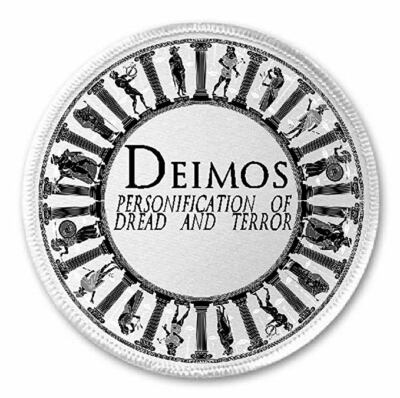 Deimos Personification of Dread Terror - 3'' Sew/Iron On Patch Mythology Greek