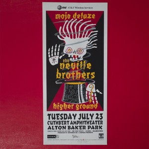 NEVILLE BROTHERS 1996 Limited Edition Concert silkscreen. Eugene OR. Signed.