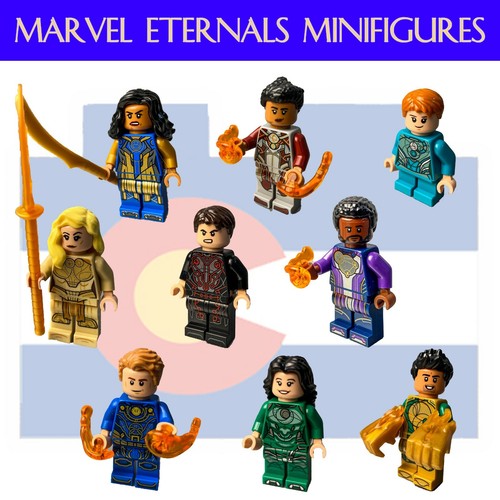 LEGO Marvel Eternals Minifigure Thena Sersi Kingo Ikaris 76154 76155 | eBay