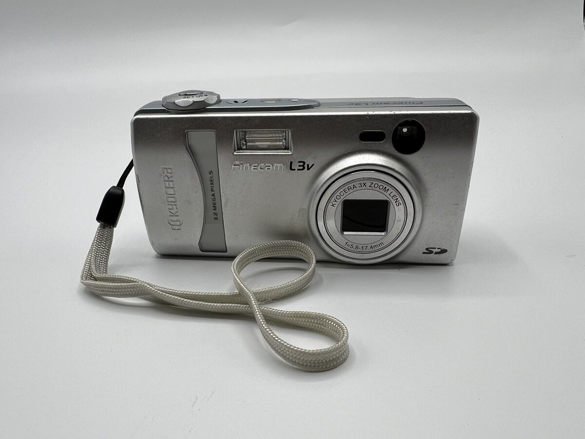 Kyocera Finecam L3v 3.3 MP Digital Camera - Silver for sale Kyocera Finecam L3v 3.3 MP Digital Camera - Silver for sale
