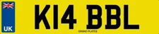 NUMBER PLATE PRIVATE REGISTRATION K14 BBL KABIL KABUL KABIL'S KAB KABS CAR REG