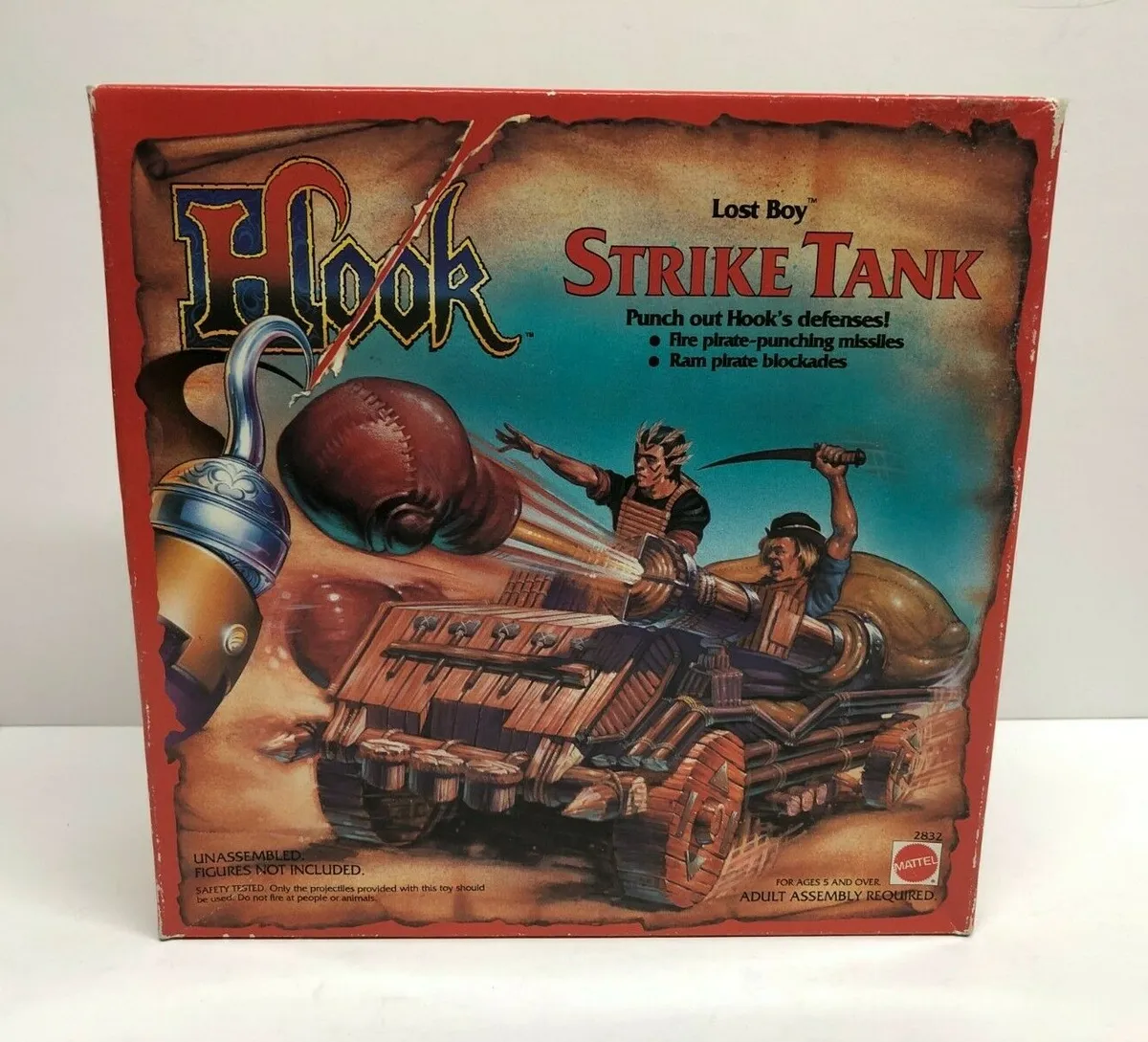 vintage 1991 Mattel HOOK Lost Boy Strike Tank Vehicle #2832 * Factory  Sealed Box