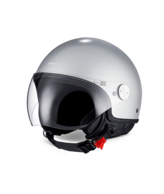 Piaggio Demi-Jet Helmet Baci Perugina - Size XS Original Piaggio Silver Color