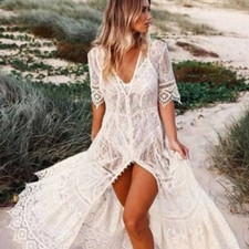 Spell & The Gypsy Collective RHIANNON GOWN Size M Color Cream NWT