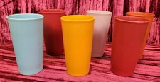6X LOT  Vintage Tupperware Drink Cups stackable Tumblers 973 MID CENTURY MODERN