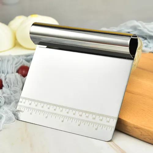 Stainless Steel Pizza Dough Scraper Cutter Kitchen Flour Pastry Cake Tool Gadget