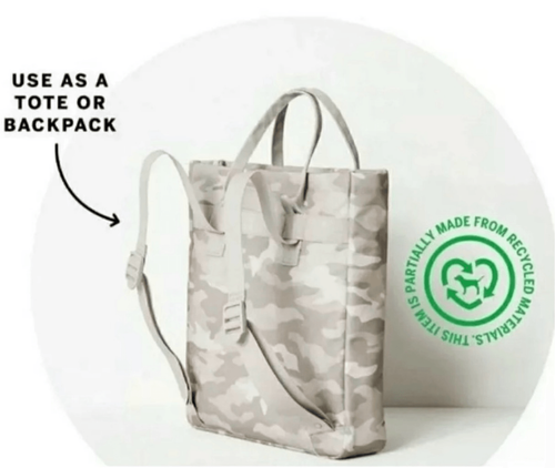 Victoria's Secret PINK NWT Convertible Backpack Tote - Double Platinum Camo - Picture 6 of 8