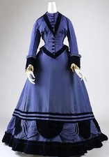 Victorian Civil War Afternoon Dress Costume Women Renaissance Retro Queen Dress