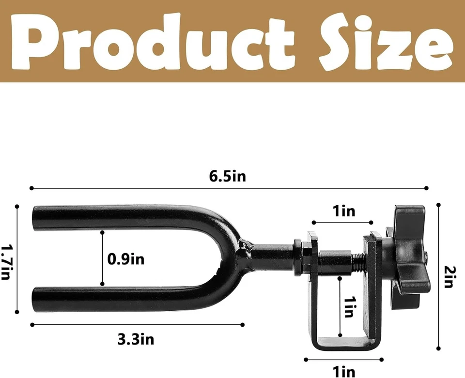 Treestands Universal Bow Holder Easy Installation Adjustable Black - Image 3 of 4