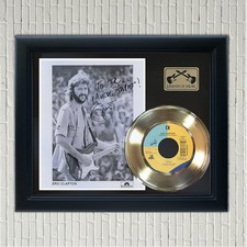 Eric Clapton "Layla" Framed Gold 45 Record Reproduction Signatures