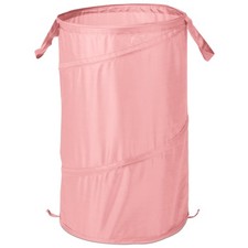 Pop-Up Spiral Laundry Hamper for Adults, Portable Clothes Basket, Pink