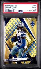 2023 PANINI PHOENIX SP-YELLOW #59 CEEDEE LAMB 19/50 PSA 9
