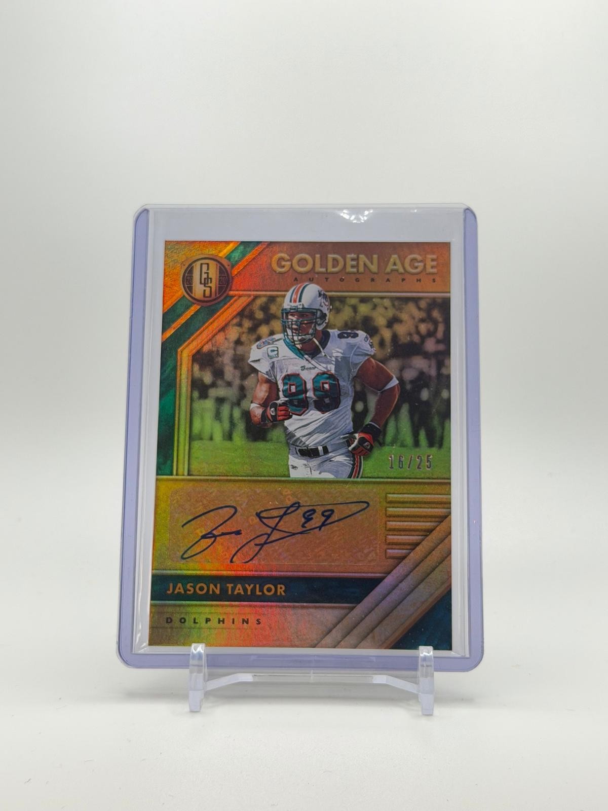 2020 Panini Gold Standard #9 Jason Taylor Golden Age Autographs #/25