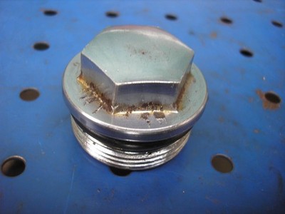 FORK PLUG HONDA XBR 500 PC15 FRONT FORK BOLT FOURCHE STANCHION 1