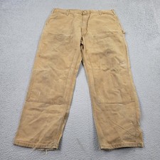 Carhartt Double Knee Work Pants Mens 40x30 Canvas Carpenter Distressed
