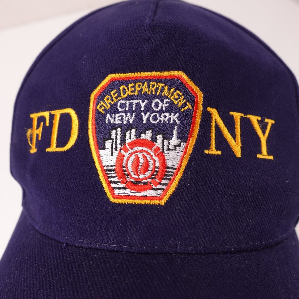 FDNY Hat City Hats Men's Adjustable Navy Blue Fire Department Cap