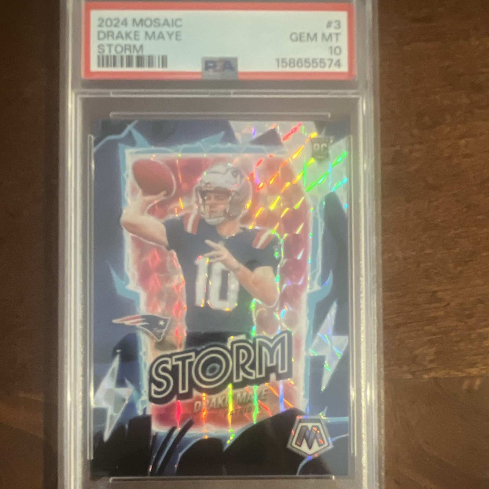 Drake Maye Panini Mosaic Storm #3 Base