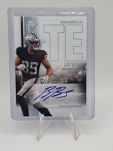 2024 Topps Signature Class Brock Bowers Auto RCA-BB On Card Bold Auto Raiders