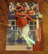 2020 Topps Pro Debut Elehuris Montero ROOKIE Red Auto 03/10 PD6 Colorado Rockies