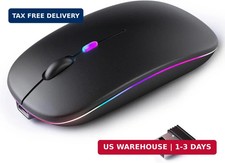 Wireless Bluetooth Mouse, Silent Dual Mode Mouse Black 
