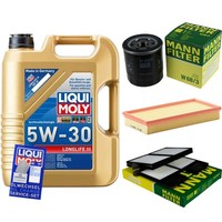Mann Inspektionspaket 5L Liqui Moly Longlife 5W-30 FüR Toyota Avensis Station